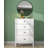 Elegant Dresser with Multiple Shelves, White & Wooden Finish, 30.3 x 45.3 x 15.7 inches | 100% Melamine Coated Particle Board, 0.7 inches Thickness, MDF Profile Legs, Metal Handles | Wall-Mountable Design, Perfect for Modern Bedrooms