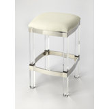 Riverton Acrylic and Faux Leather 24'' H Counter Stool