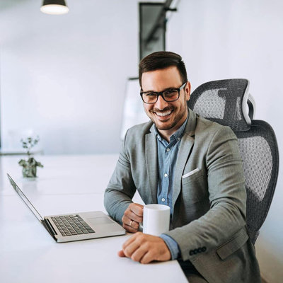 Ergonomic Office Chair, Rolling Desk Chair With 4D Adjustable Armrest & 3D Lumbar Support, Blade Wheels, Mesh Swivel Computer Gaming Executive Chair (Black)