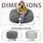 Ester Refillable Foam Bean Bag Chair-107283465-107283464