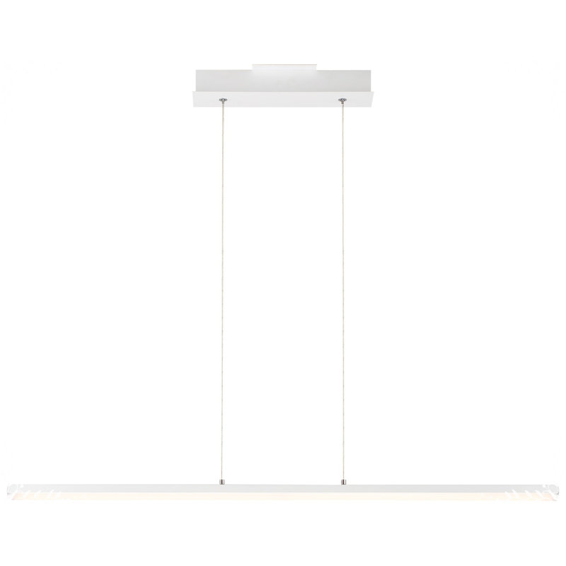 Luminaire suspendu linéaire à DEL Ahleeyah, Blanc mat