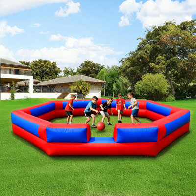 Inflatable Gaga Ball Pit 17FT with Built-in Blower, Portable Large Gaga Ball Pit for Indoor & Outdoor Activities, Inflatable Sport Games, Family Activities