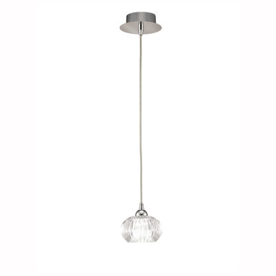 Chantell 1 - Light Chrome Geometric Pendant