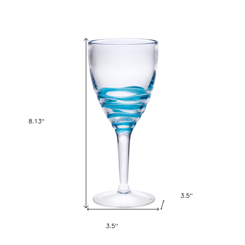 Ensemble de quatre verres à vin tout usage en acrylique