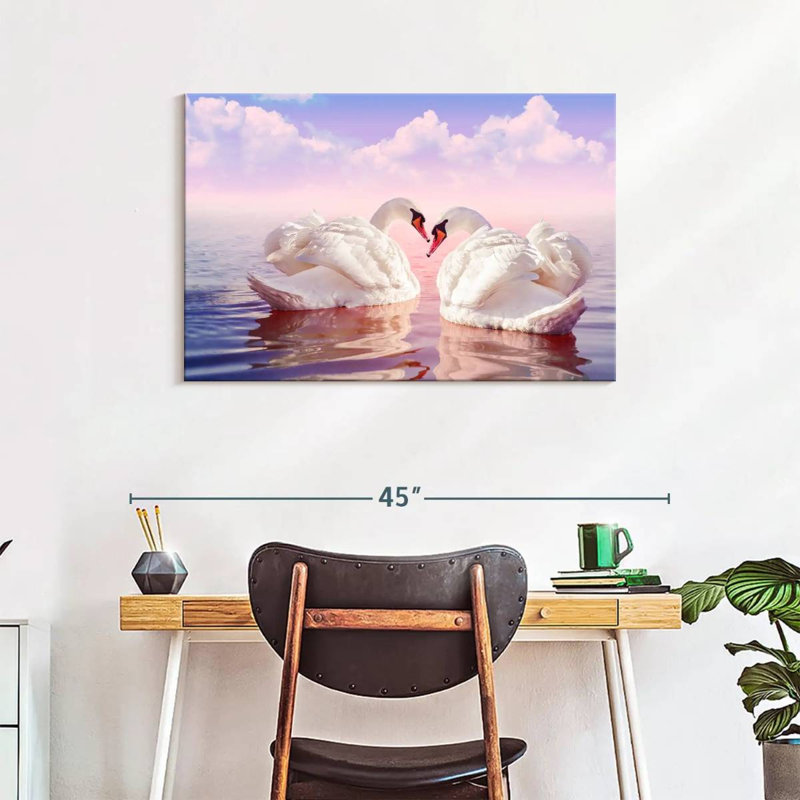 Brampt Two Swans, 24" H x 36" W