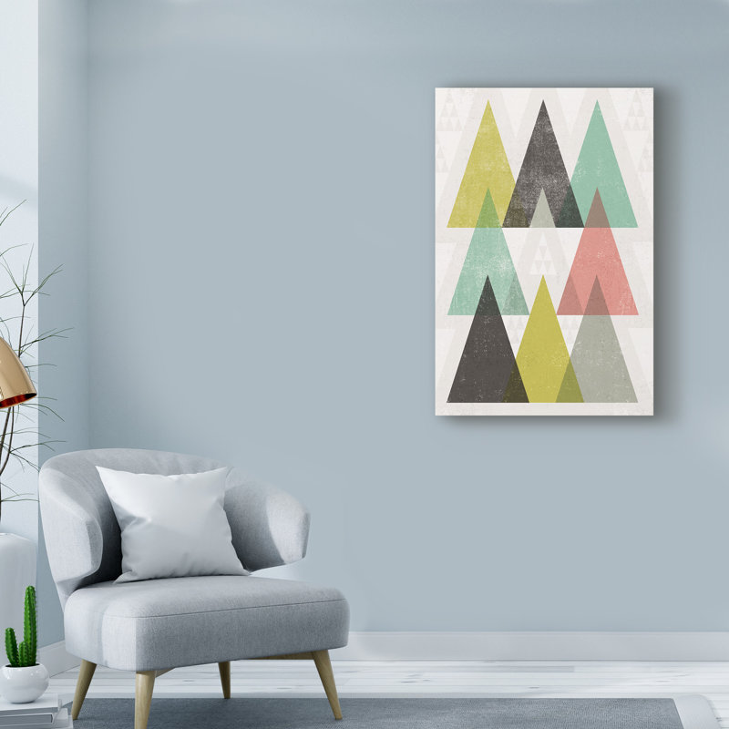 Art sur toile Guarani «Mod Triangles IV», H 19 po x l 12 po x P 2 po