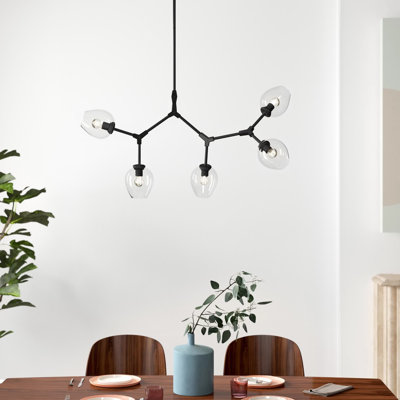 Ulrey 5 - Light Dimmable Sputnik Modern Linear Chandelier