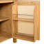 Armoire de rangement Modern Farmhouse avec portes en rotin et tablettes réglables-1483136794