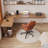 Brown L-Shaped Solid Wood  corner  desk-108349346-108349343