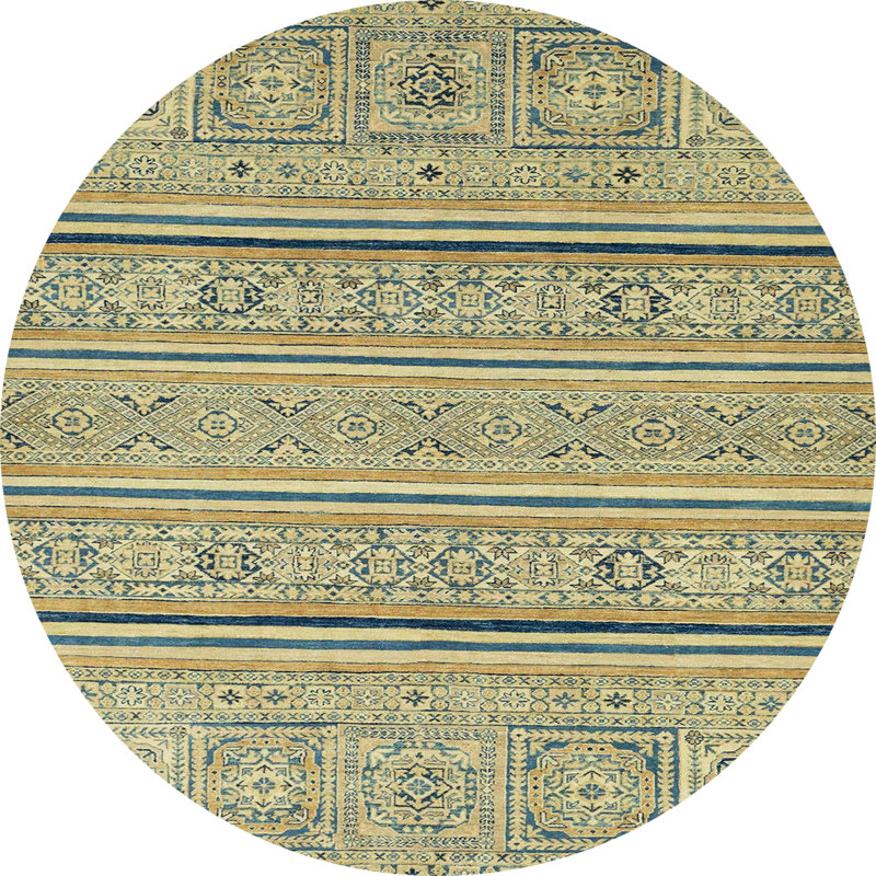 Abstract Indoor Rug, Round 6'