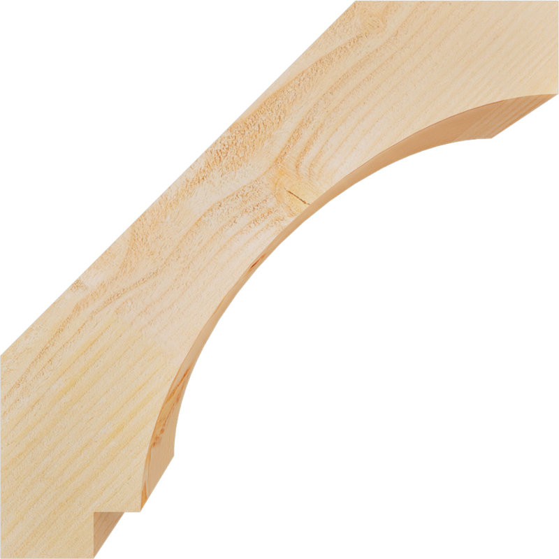 Attelle impériale du genou, Sapin de Douglas, Brute, H 20 po x l 6 po x P 20 po
