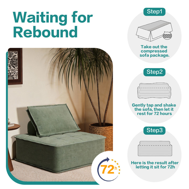 1 Seater Corduroy Sofa