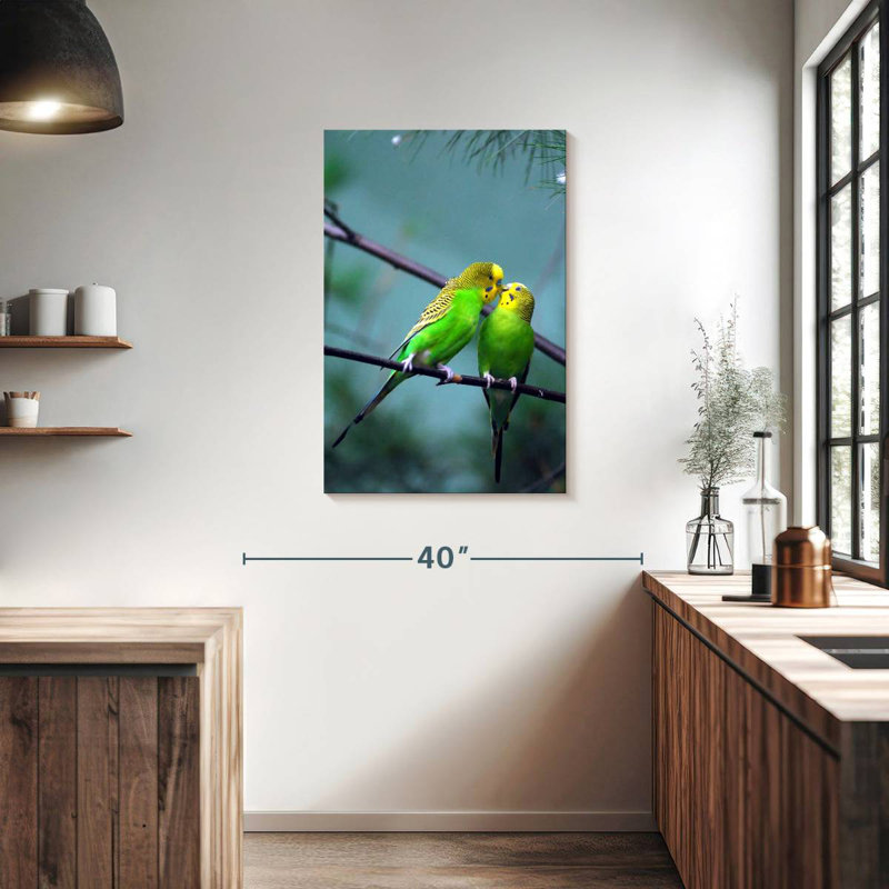 Brampt Kissing Parakeets, 36" H x 24" W