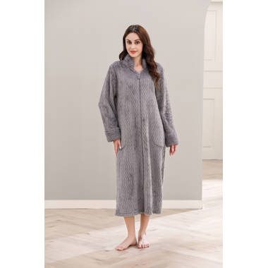 Alwyn Home Arnoldine Mid-Calf Bathrobe with Pockets