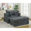 Fauteuil en velours côtelé avec repose-pieds-1496291000