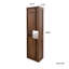 Armoire de rangement haute et étroite, bibliothèque autoportante en bois avec portes et tiroir