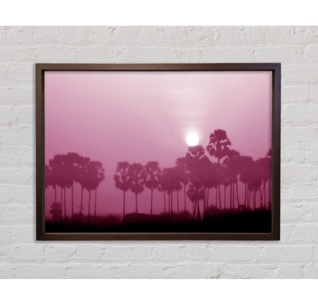 Sun Over The Deep Pink Lake - Einzelbildrahmen Kunstdrucke auf Leinwand