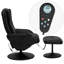 Fauteuil inclinable en cuir LeatherSoft à positions multiples avec fonction de massage, pochette latérale et repose-pieds Casey-Jane-91711869