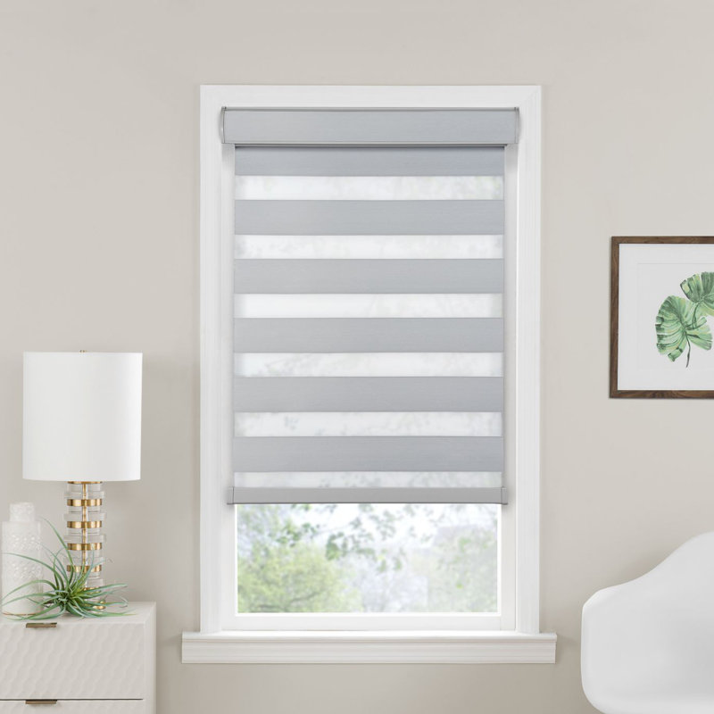 Store à enroulement obscurcissant double couche Lilie, l 48 po x L 72 po, Huître