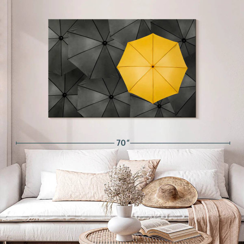 Parasol jaune Kerner, H 20 po x l 30 po