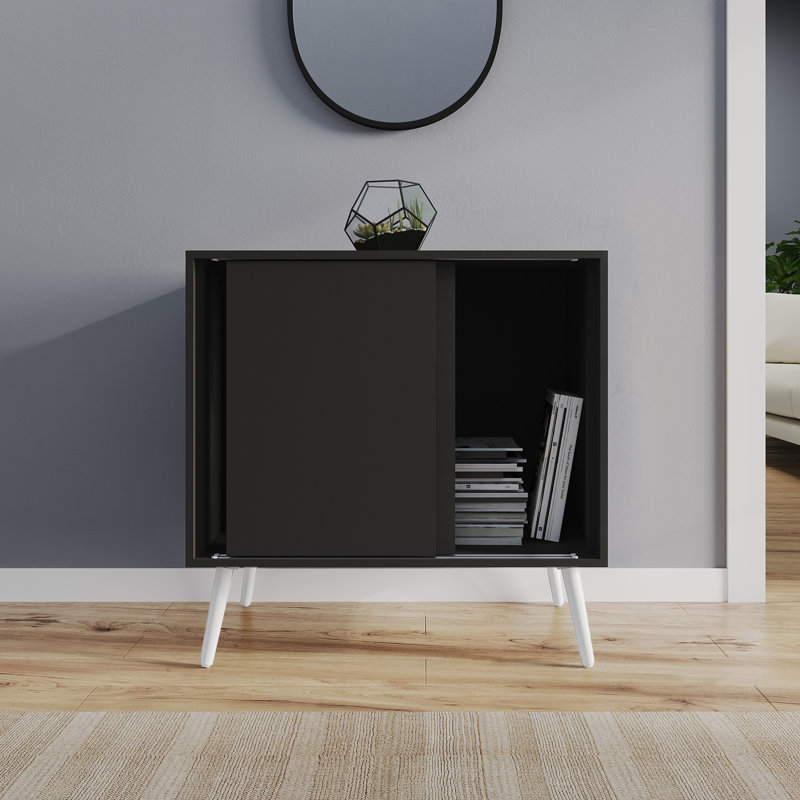Rectangle Accent Cabinet, Black/White