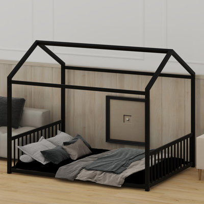 Lit de plancher minimaliste de style maison pour dormeurs indépendants