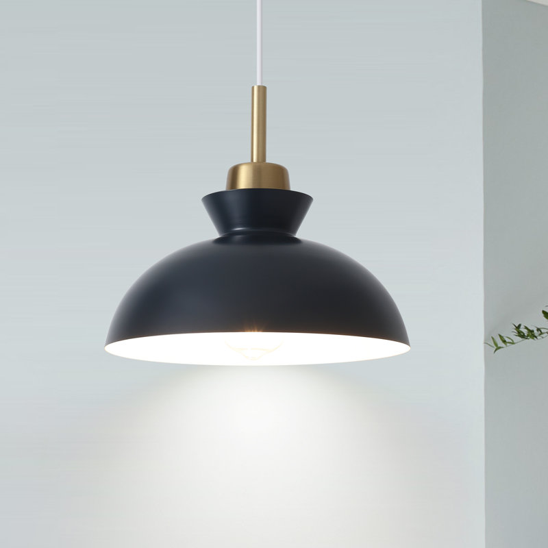 Luminaire suspendu simple à 1 lumière Gibran, Bleu
