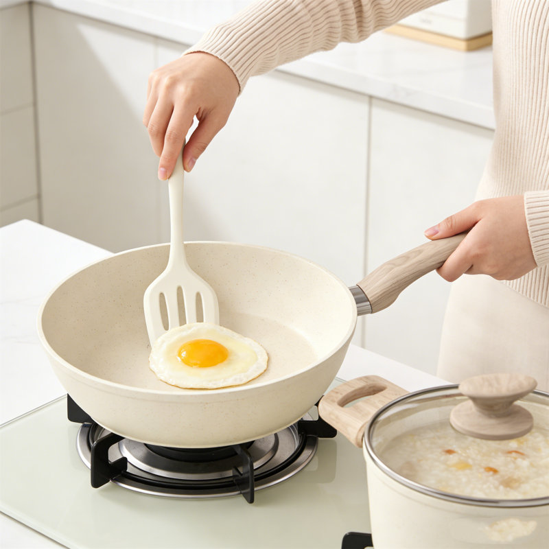 12 - Piece Aluminum Cookware Set, Beige