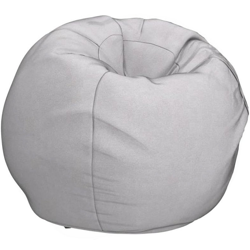 Fauteuil à billes en polyester polyvalent pour une détente ultime et une décoration intérieure, Tissu gris pâle