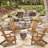 Set of 2 Cedar Wood Folding Adirondack Chairs (Honey Brown)-1055646665