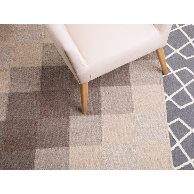 Nizip Geometric Wool Hand Woven Area Rug, Rectangle 160 x 230cm