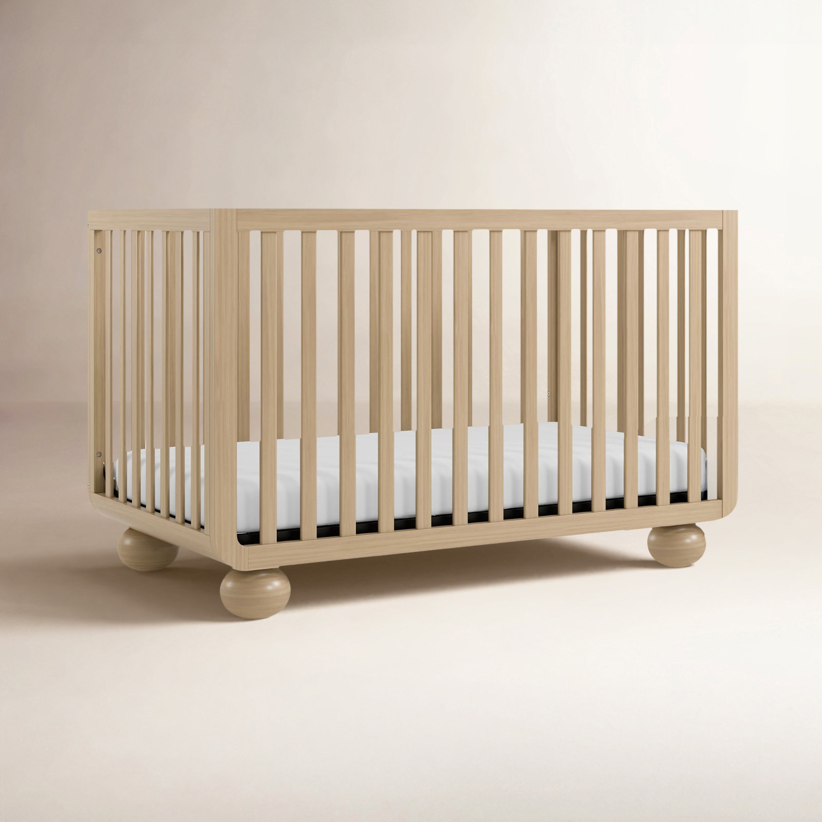 Amalfi Deluxe 5-In-1 Convertible Crib With Bonus Toddler Guardrail, Driftwood, Crib