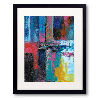 «Abstract Composition 742» par Angel Estevez - peinture encadrée