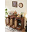 Buffet en bois massif et rotin de style Wabi-Sabi
