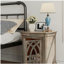 Table de chevet en bois gris antique