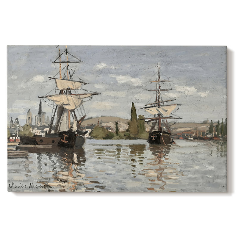 Expédié à Rouen-Claude Monet-Gallery, toile tendue-1872, 40 po x 60 po