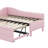 Twin Size Upholstered L-Shaped Upholstered Daybed With Trundle-115271453