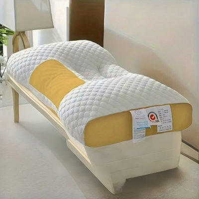 YBZ 3D Knitted Cotton Massage Pillow -Yellow(1Pack)