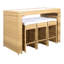 Ensemble repas pour 6 personnes en osier avec table rectangulaire Weisser-719427782-771099374