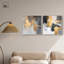 «Gilded Tranquil Abstract Art», ensemble de 2 panneaux sur toile par -694765866-694765853-694765860