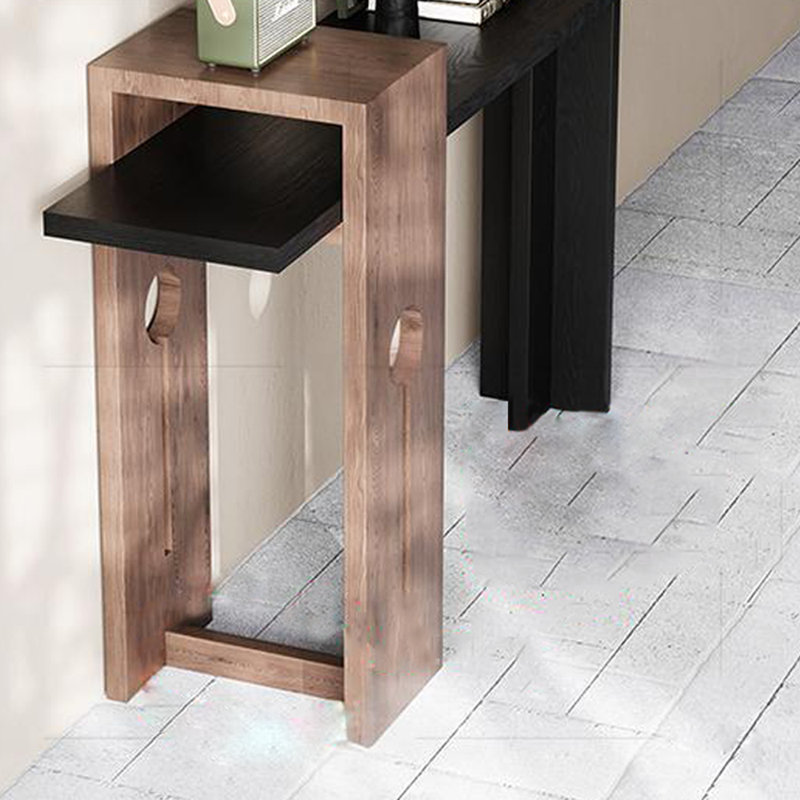 Console Mid-Century moderne en bois massif, H 33,5 po x l 39,4 po x P 14,2 po