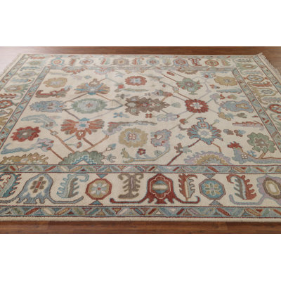 Richela One-of-a-Kind 9' 10'' X 8' 0'' Cotton Area Rug Beige & Ivories