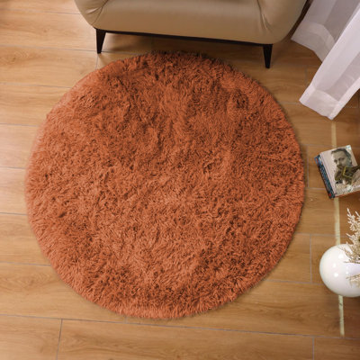 Round Adelynn Standard Shag 120cm X 120cm Area Rug