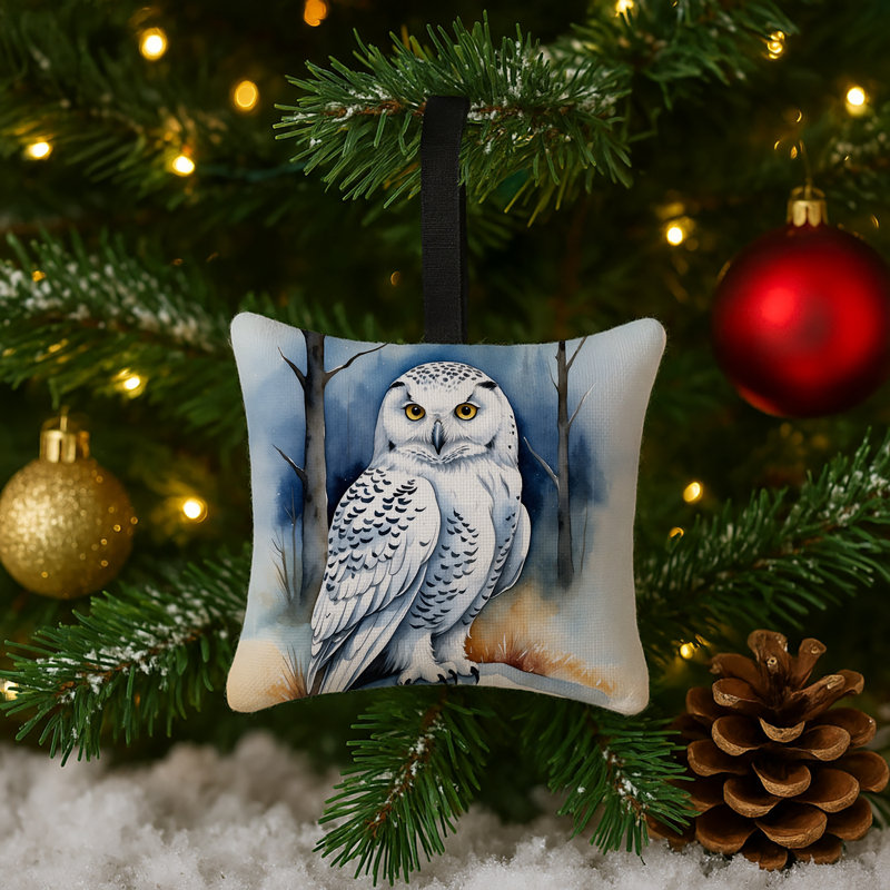Ornement suspendu en tissu Snowy Owl, Owl - Snowy Owl 7455