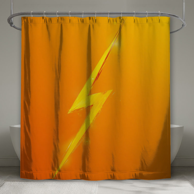 Rideaux de douche jaunes éclair très longs, 70in W x 84in H