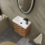 Meuble-lavabo mural 18,5 po avec lavabo intégré pour salles d'eau-1327854612