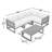 Smith 4 - Person Modular Patio Conversation Set with Sunbrella® Cushions-664700434-651263781