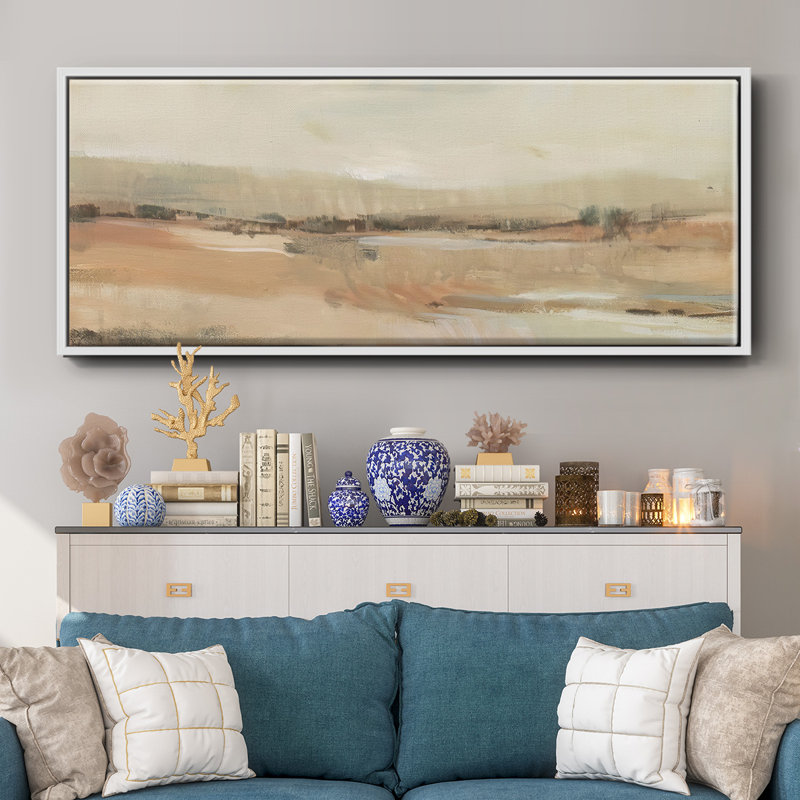 «Earth Tone Landscape I», toile encadrée, H 20 po x l 50 po
