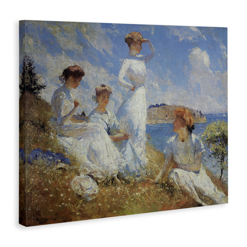 «Mesdames sur le rivage», art mural classique sur toile, par Marcus Jules, H 16 po x l 20 po