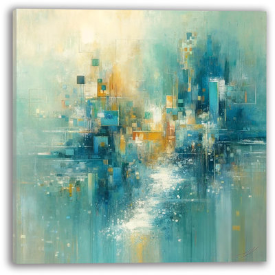Modern Tranquillity Abstract Wrapped Canvas Wall Art
